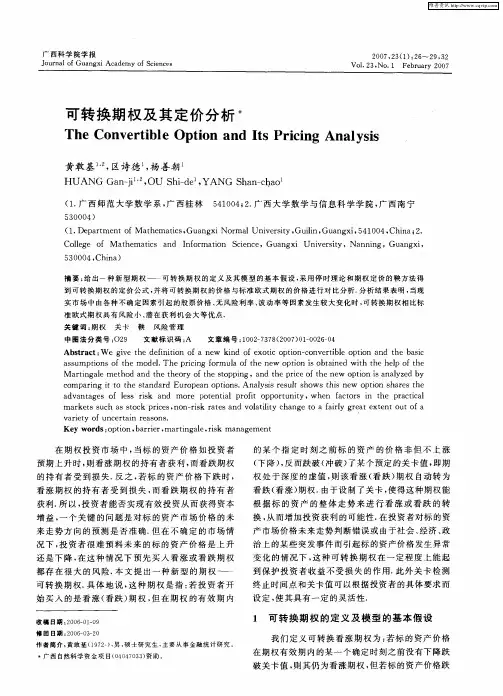可转换期权及其定价分析