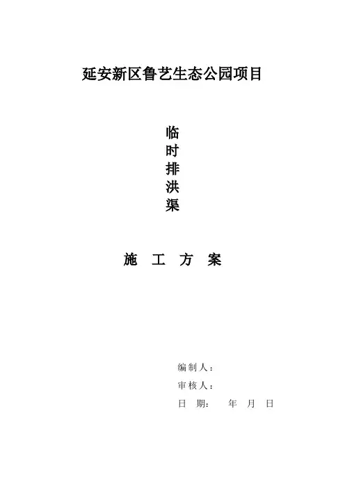 排洪渠施工方案