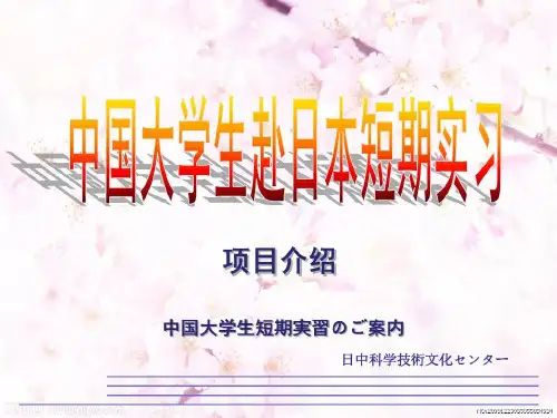 日本带薪实习项目宣传资料21页PPT