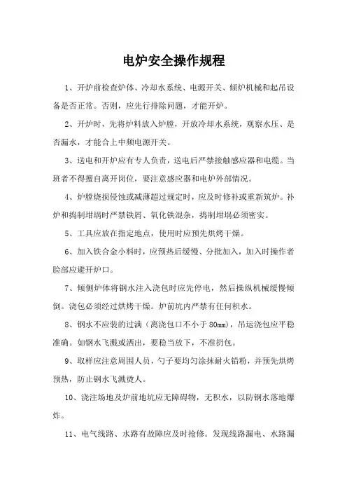 电炉安全操作规程 3