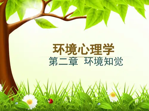 环境心理学第二章环境知觉 PPT