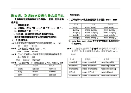 比较级 最高级用法