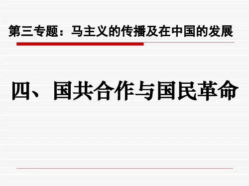 [中国近现代史纲要]第三专题国共合作