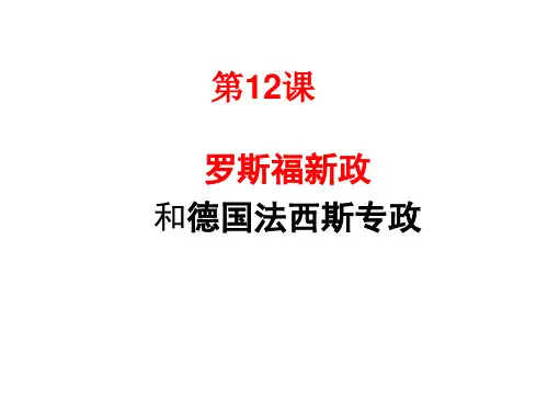 第12课罗斯福新和德国法西斯专政