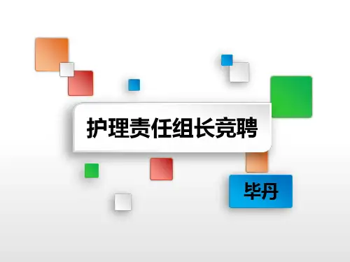护理责任组长竞聘