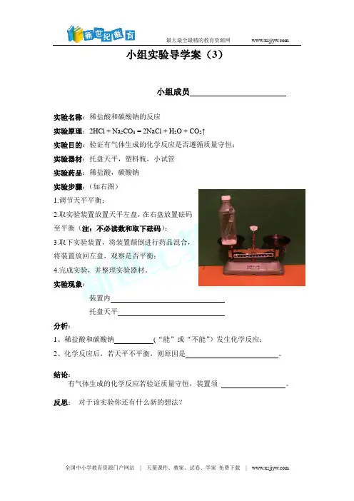 课题1 质量守恒定律(33张PPT)