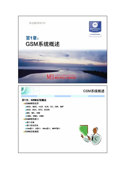 摩托罗拉工程学院GSM系统概述