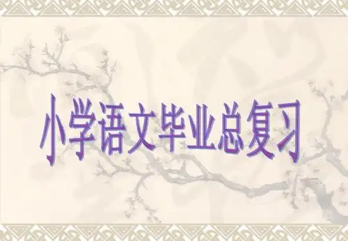 小学语文毕业总复习PPT课件