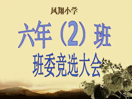 《班委竞选大会》主题班会PPT课件[1]