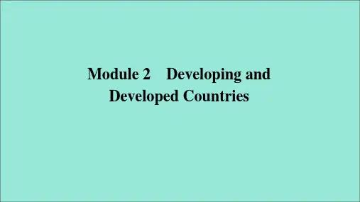 2020年高中英语Module2DevelopingandDevelopedCountriesSectionⅡIntroduction