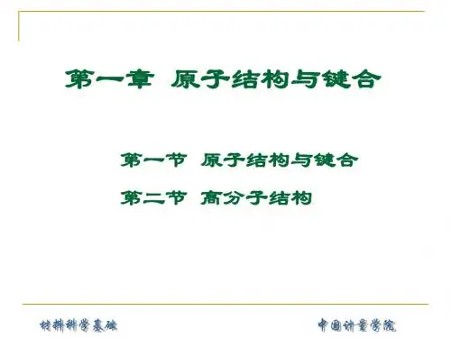 第1章 原子结构与键合(2)-高分子
