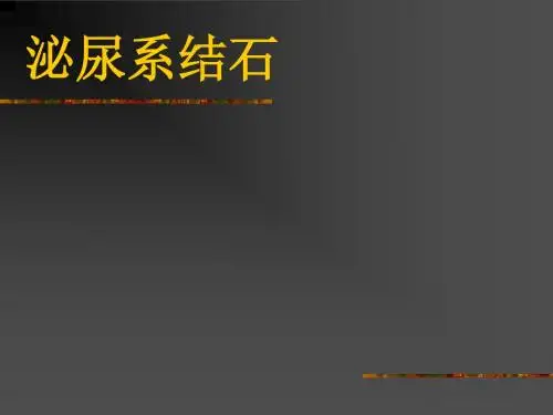 泌尿系结石