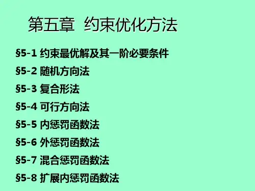 所有分类约束优化方法