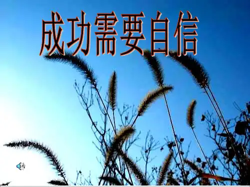 《成功需要自信》PPT课件_OK