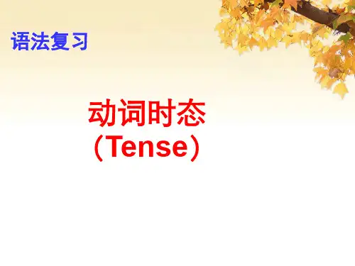 《高三总复习动词时态》PPT课件