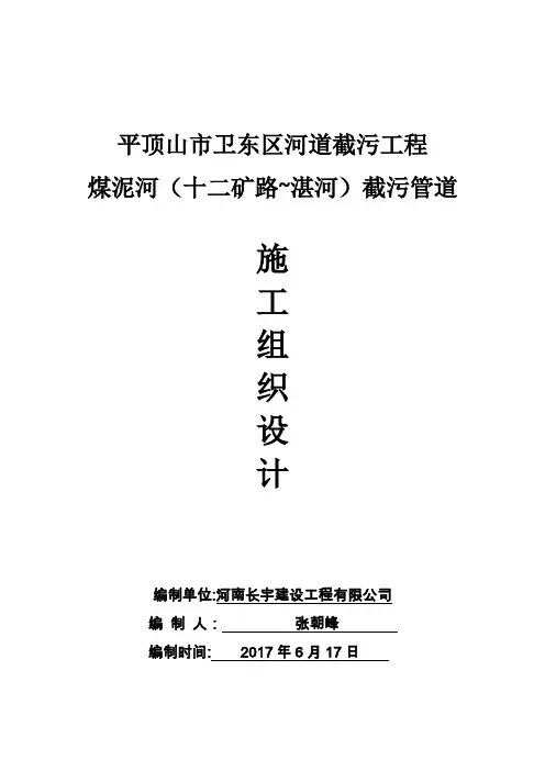 污水截流工程施工组织设计