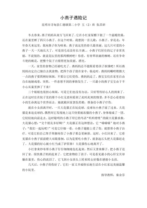 小燕子遇险记