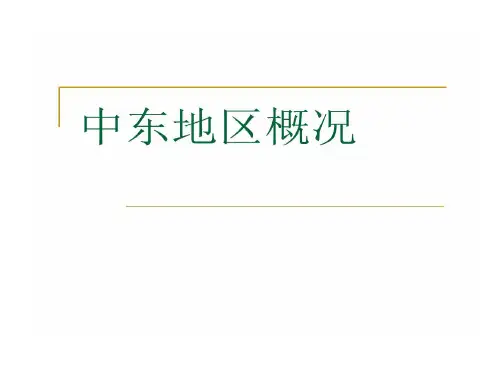 世界各地中东地区概况共96页