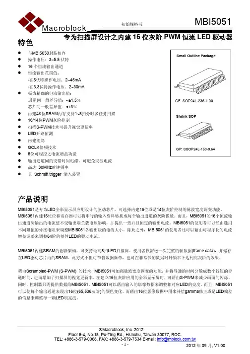 MBI5051 preliminary datasheet V1.00-SC