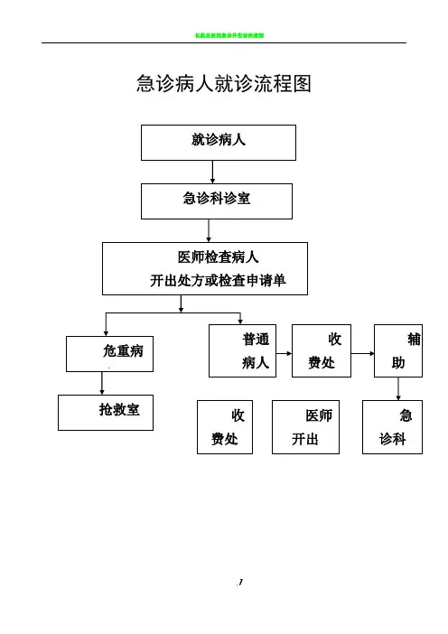 急诊科病人就诊流程图