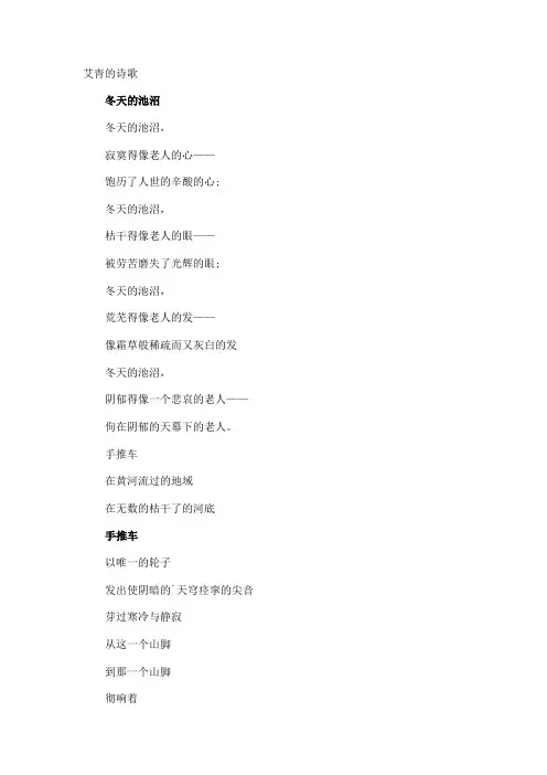 艾青的诗歌
