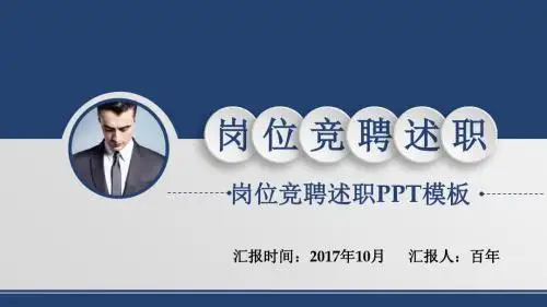 岗位竞聘述职 绝对精美PPT模板
