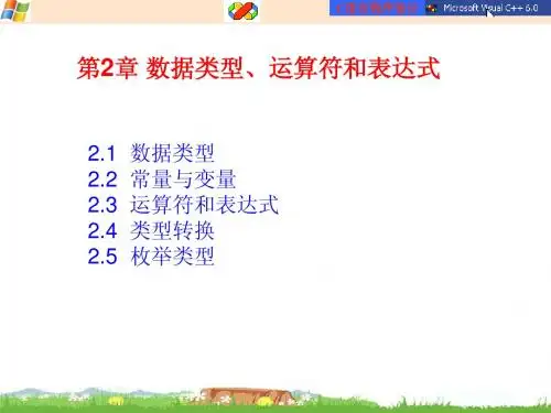 数据类型、运算符和表达式2