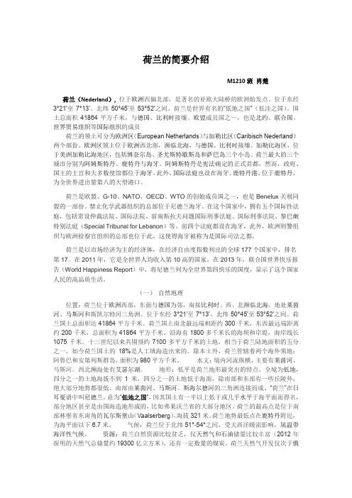 荷兰的简要介绍
