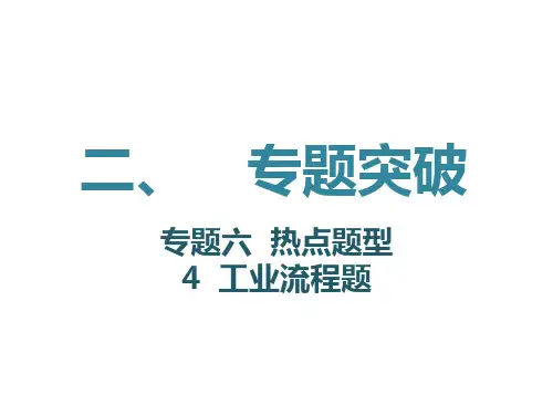 2018年中考化学复习：第二部分 专题突破 工业流程题 (共25张PPT)