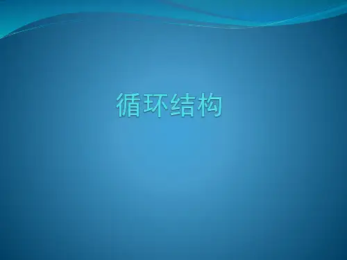 第4章 循环结构及其应用