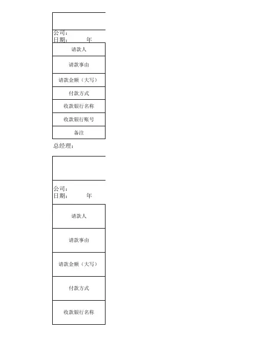 请款单模板