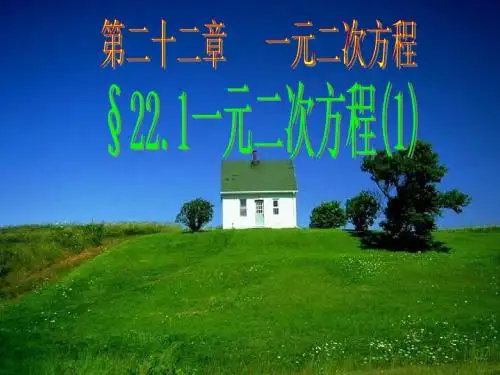 22.1一元二次方程(一)
