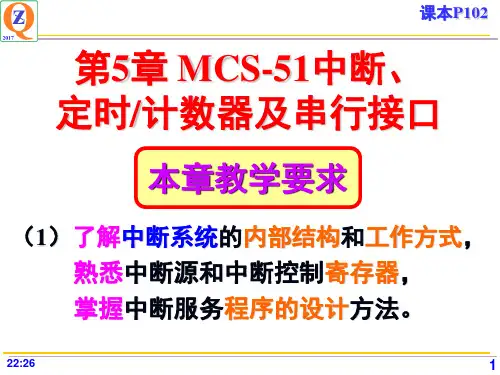 第5章 MCS-51中断、定时计数器及串行接口