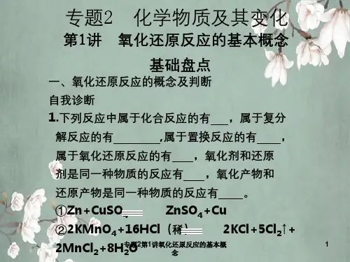 专题2第1讲氧化还原反应的基本概念