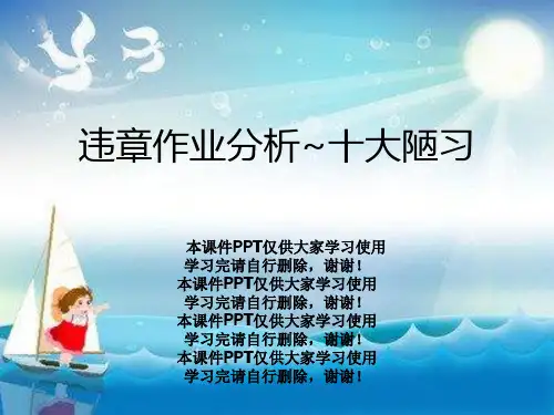 违章作业分析~十大陋习