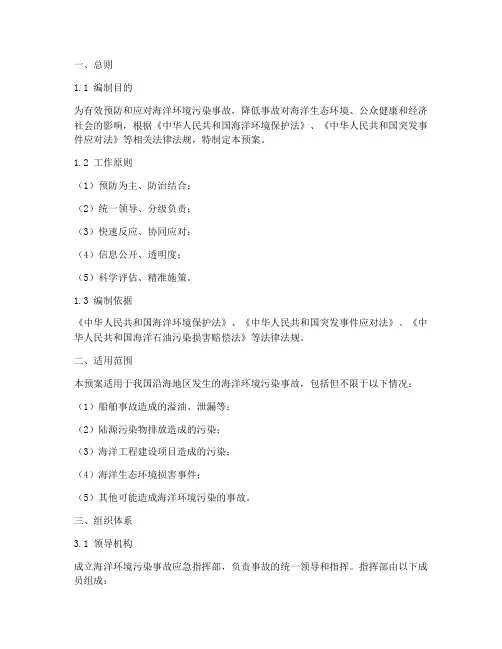 海洋环境污染事故应急预案