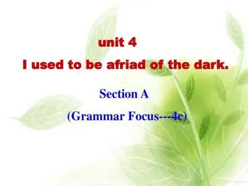 unit4  Section A (Grammar Focus-4c)