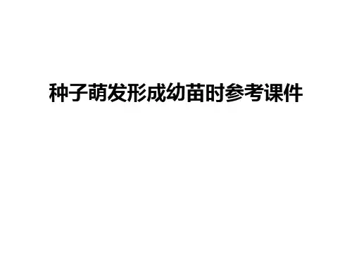 种子萌发形成幼苗时参考课件只是课件