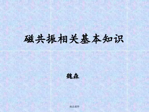 磁共振基本知识