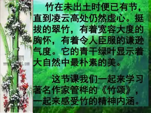六语文上《竹颂》