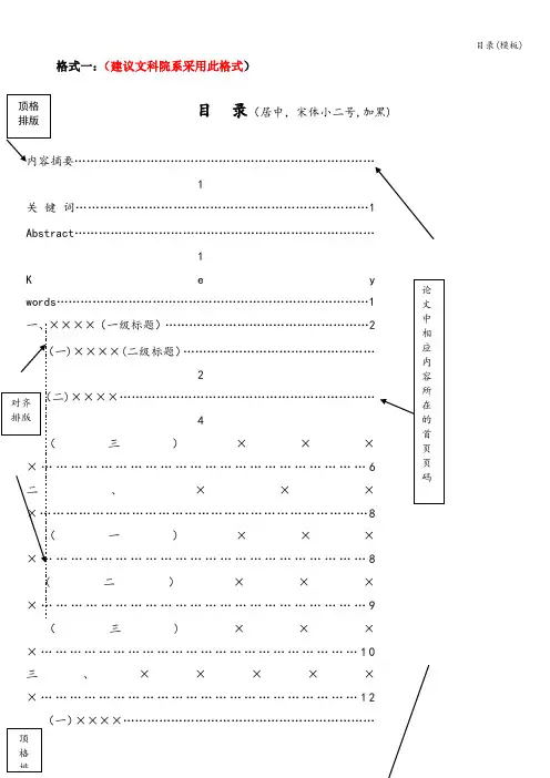 目录(模板)