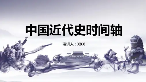 中国风中国近代史时间轴讲解课件动态ppt模板