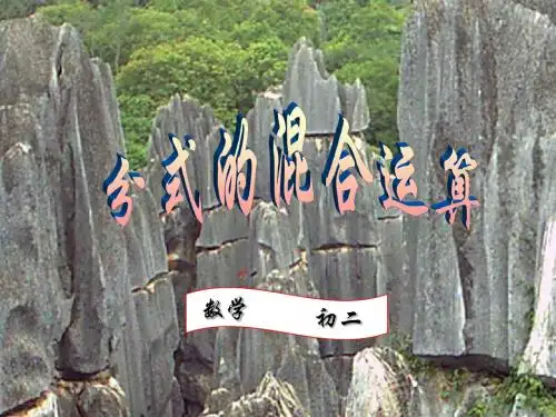 分式的混合运算--华师大版