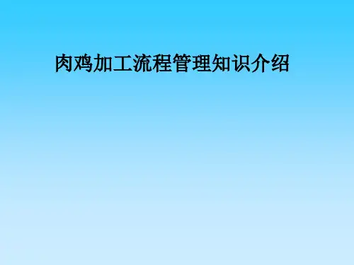 肉鸡加工流程管理知识介绍