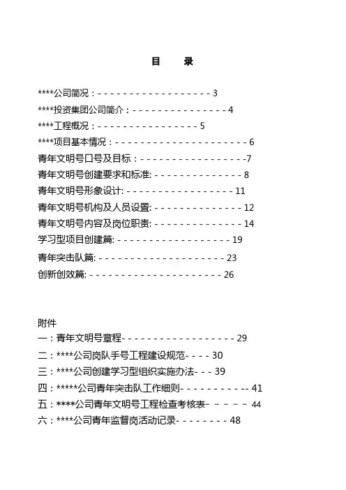 青年文明号策划书样板