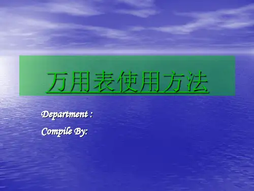 万用表使用方法图解PPT课件