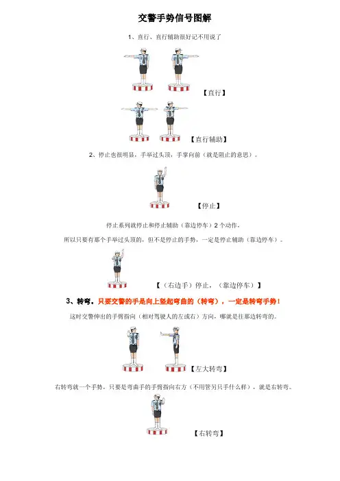 交警手势信号图解