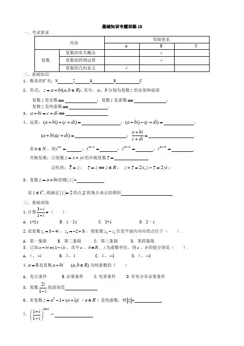 基础知识专题训练13