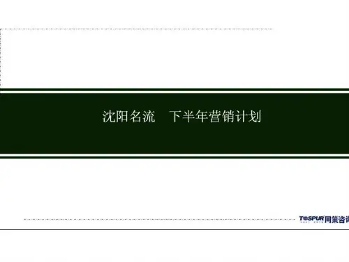 沈阳名流公馆洋房项目营销计划