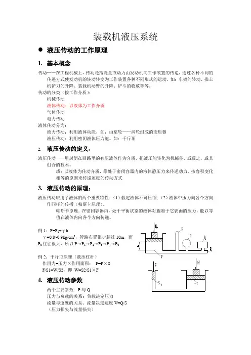 轮式装载机液压系统原理介绍